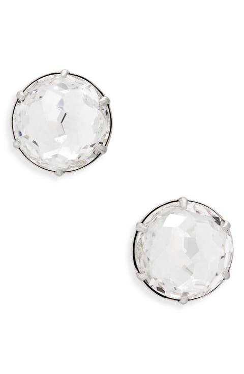 Crystal Button Earrings