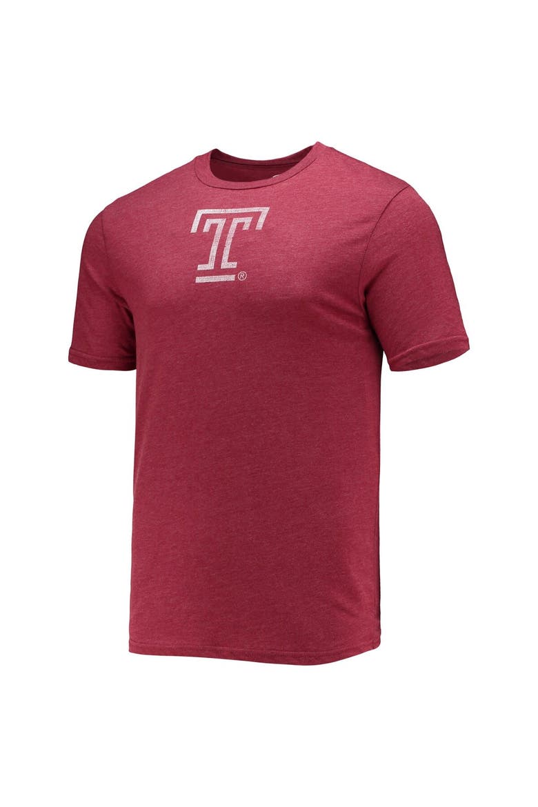 Men's Concepts Sport Heathered Charcoal/Cherry Temple Owls Meter T-Shirt & Pants Sleep Set, Alternate, color, Heather Charcoal
