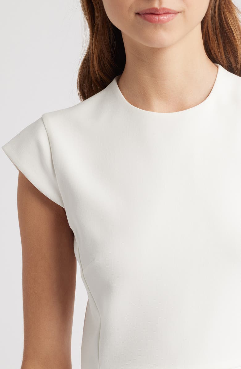 French Connection Whisper Short Sleeve Minidress, Alternate, color, Summer White