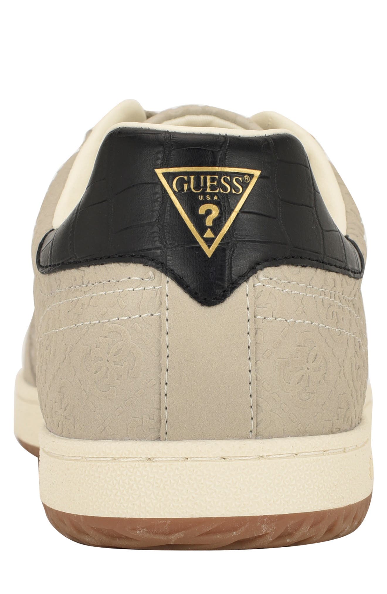 GUESS Kloane Striped Quattro G Sneaker, Alternate, color, Medium Natural Logo Multi