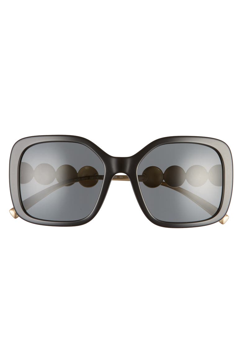 53mm Square Sunglasses, Alternate, color, BLACK/ GREY SOLID