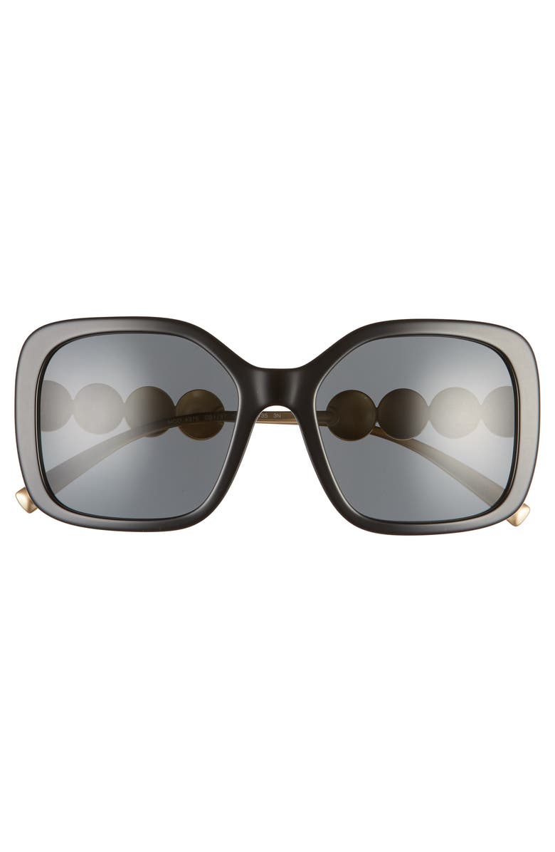 Versace 53mm Square Sunglasses, Alternate, color, Black/ Grey Solid