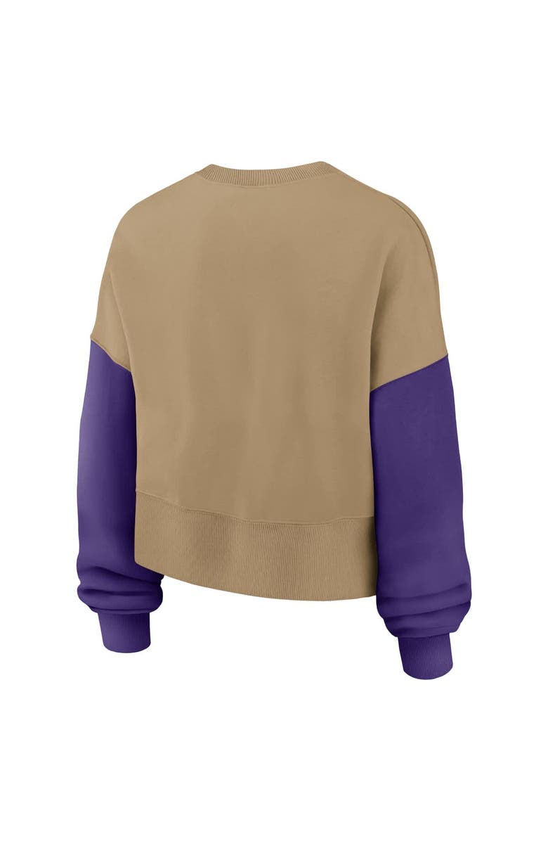 Nike Women's Nike Tan Minnesota Vikings Oversized Rewind Pullover Sweatshirt, Alternate, color, Tan