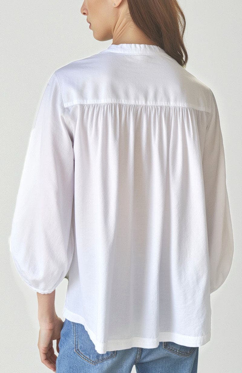 Cotton Poplin Peasant Top - image 4