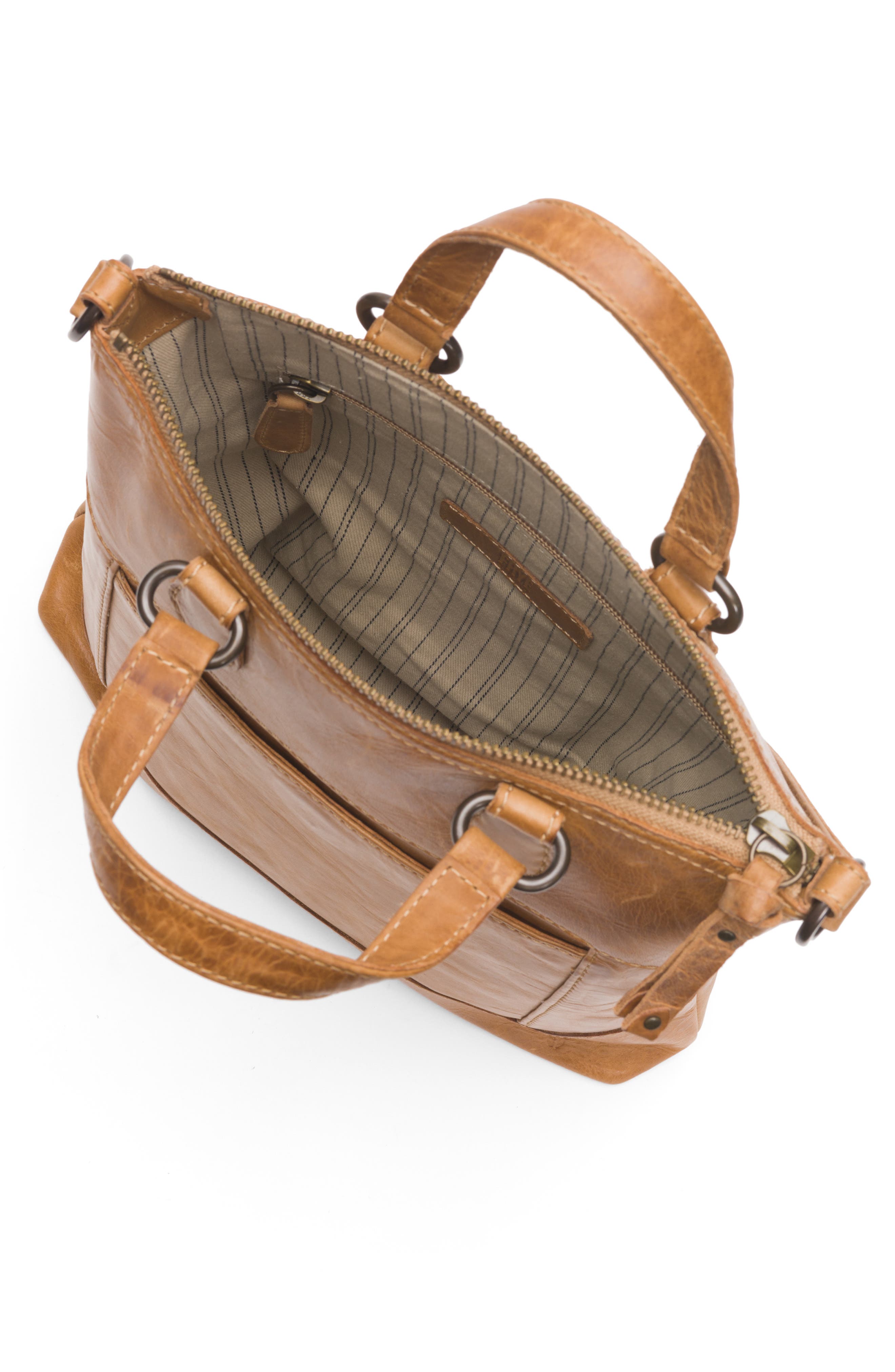 Melissa Small Leather Tote, Alternate, color, BEIGE