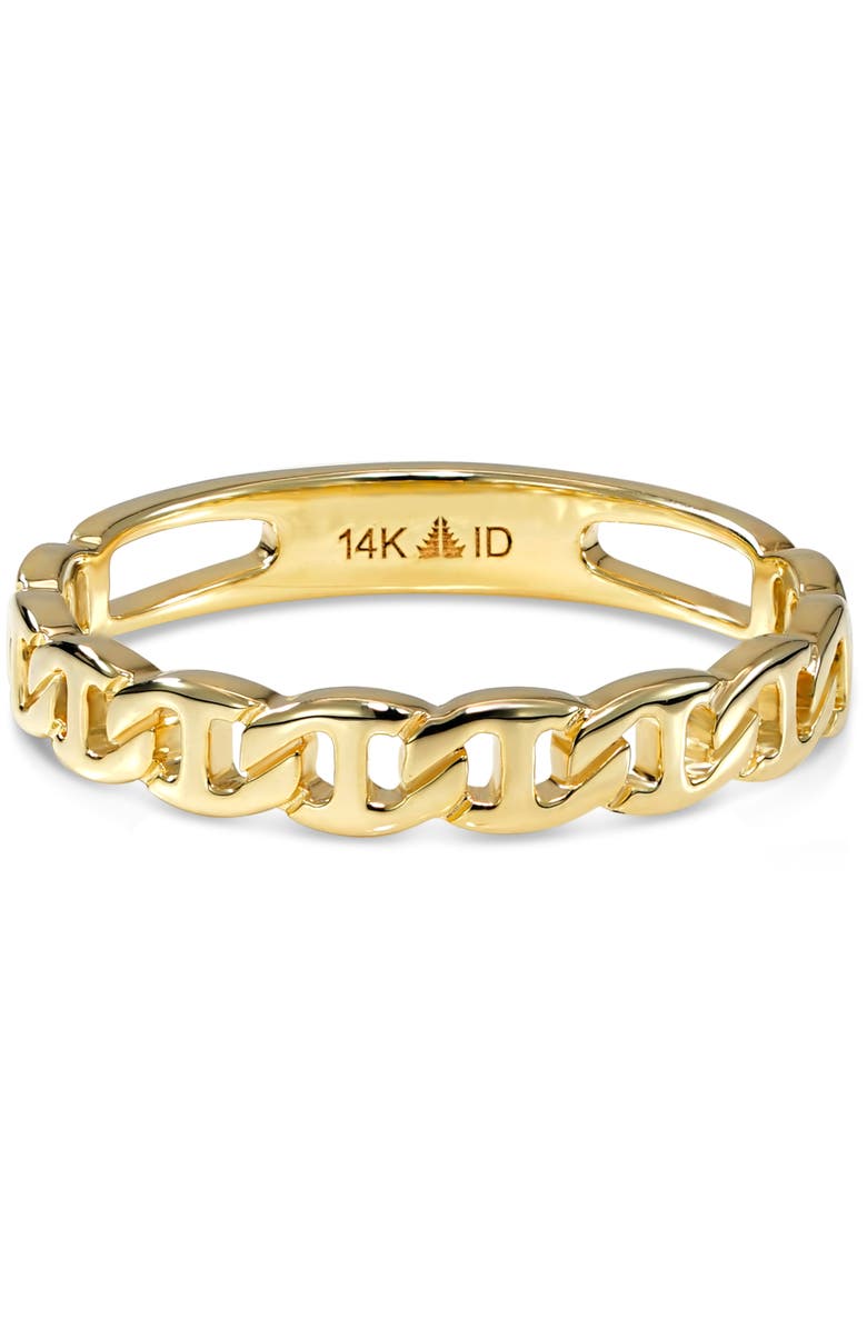 DEVATA Mariner Anchor Ring in 14K Gold, 4mm, Main, color, Yellow Gold
