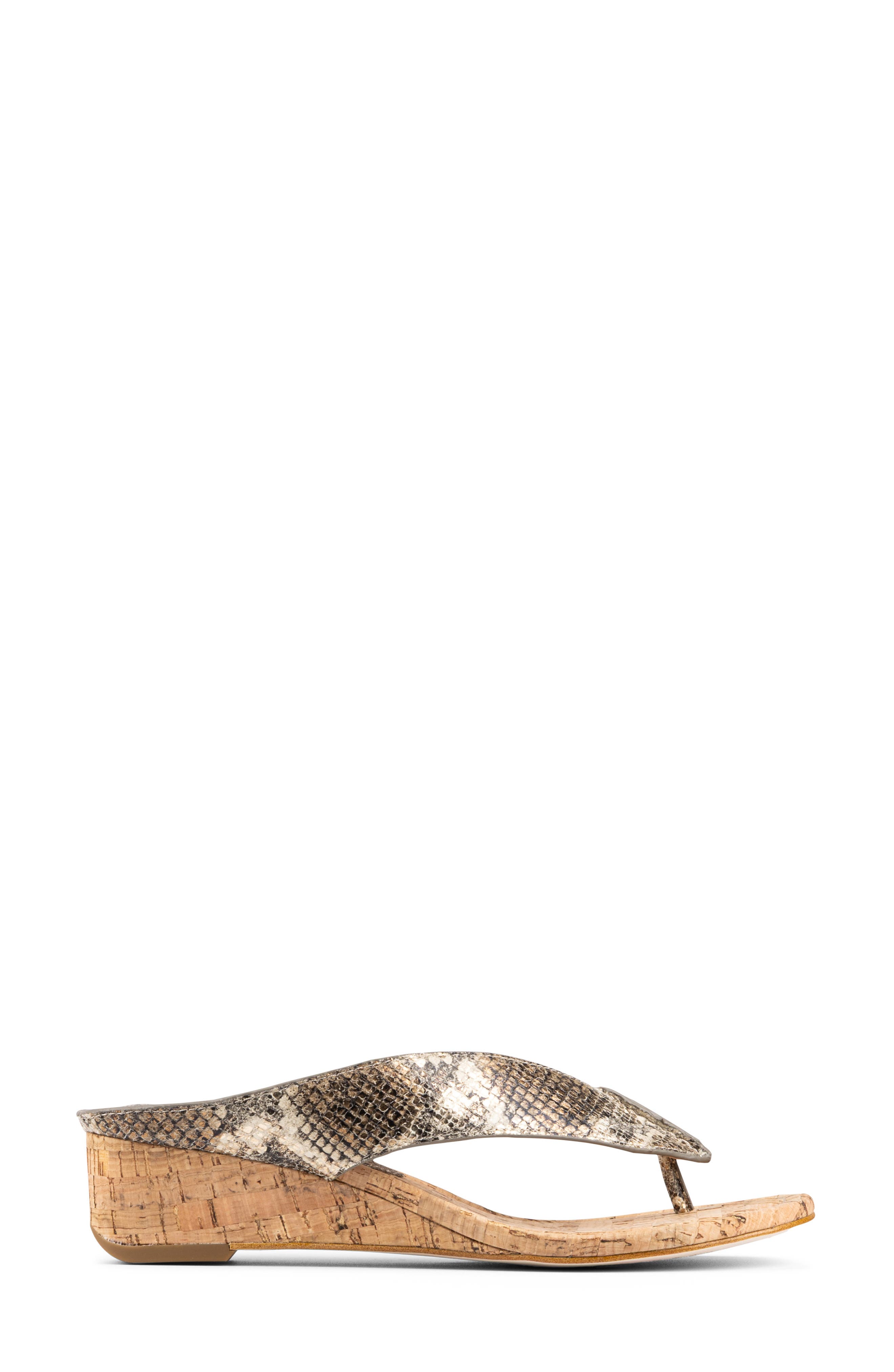Donald Pliner Wedge Flip Flop, Alternate, color, Platino