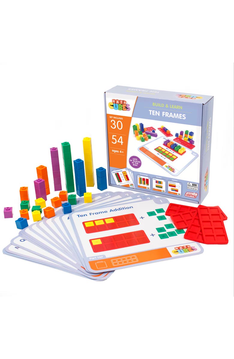 Junior Learning Mathcubes Ten Frames 30 Activity Set, Alternate, color, Multicolored