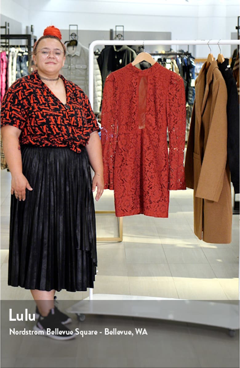 Open Back Long Sleeve Lace Minidress, sales video thumbnail