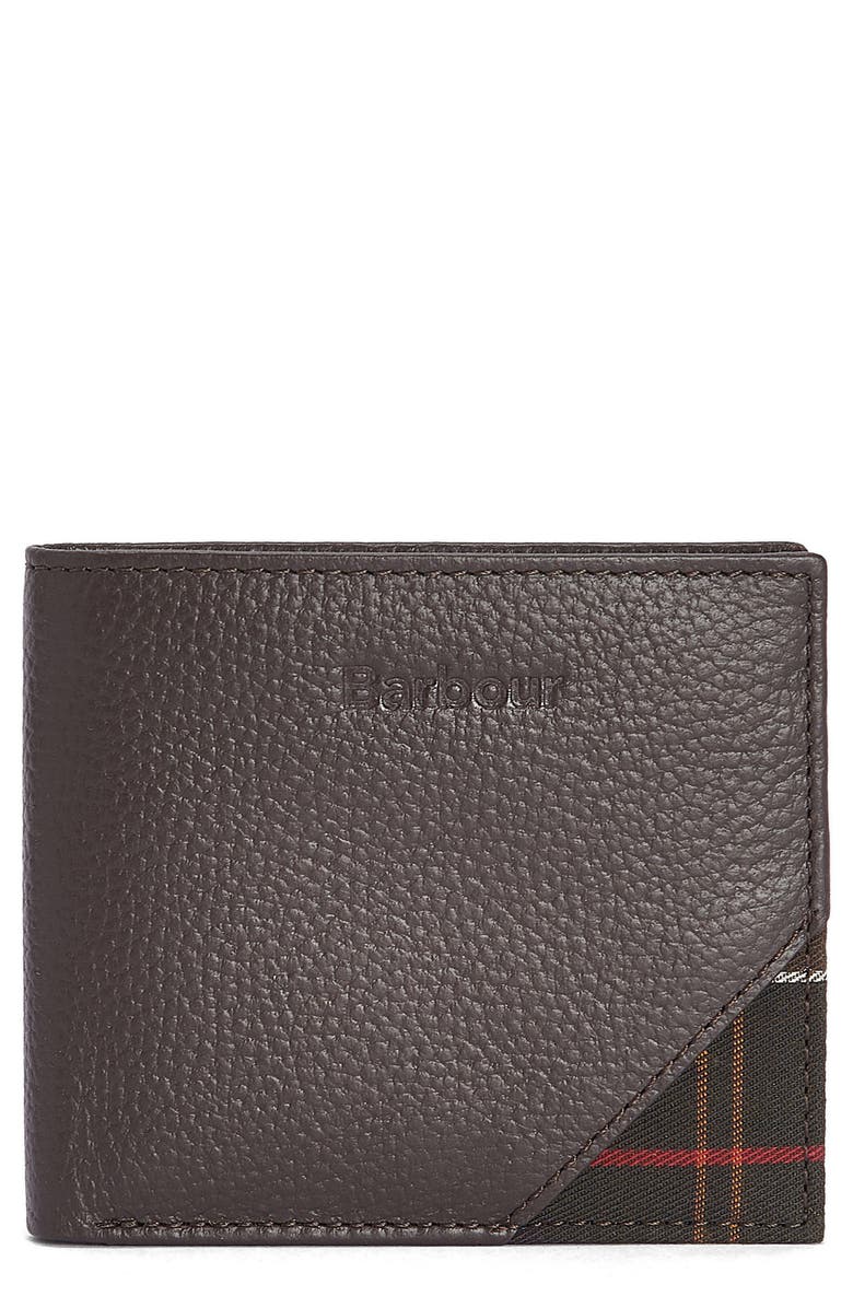 Barbour Tarbert Leather Bifold Wallet, Main, color, 