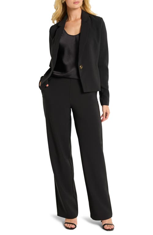 Nic + Zoe Nic+zoe Stretch Suiting Lenox Wide Leg Pants In Black Onyx