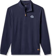 TravisMathew Men's TravisMathew Navy Penn State Nittany Lions Cloud Home Game Quarter-Zip Tri-Blend Pullover