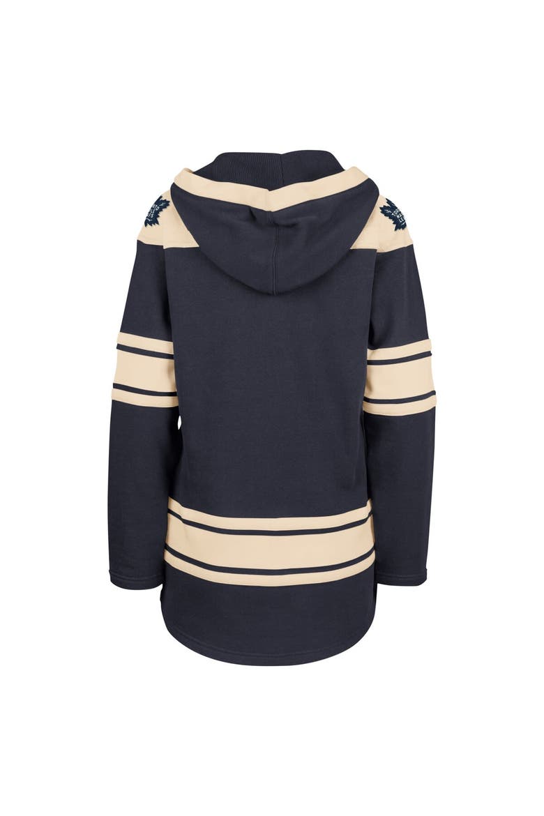 Women's '47  Navy Toronto Maple Leafs Superior Lacer Pullover Hoodie, Alternate, color, Navy