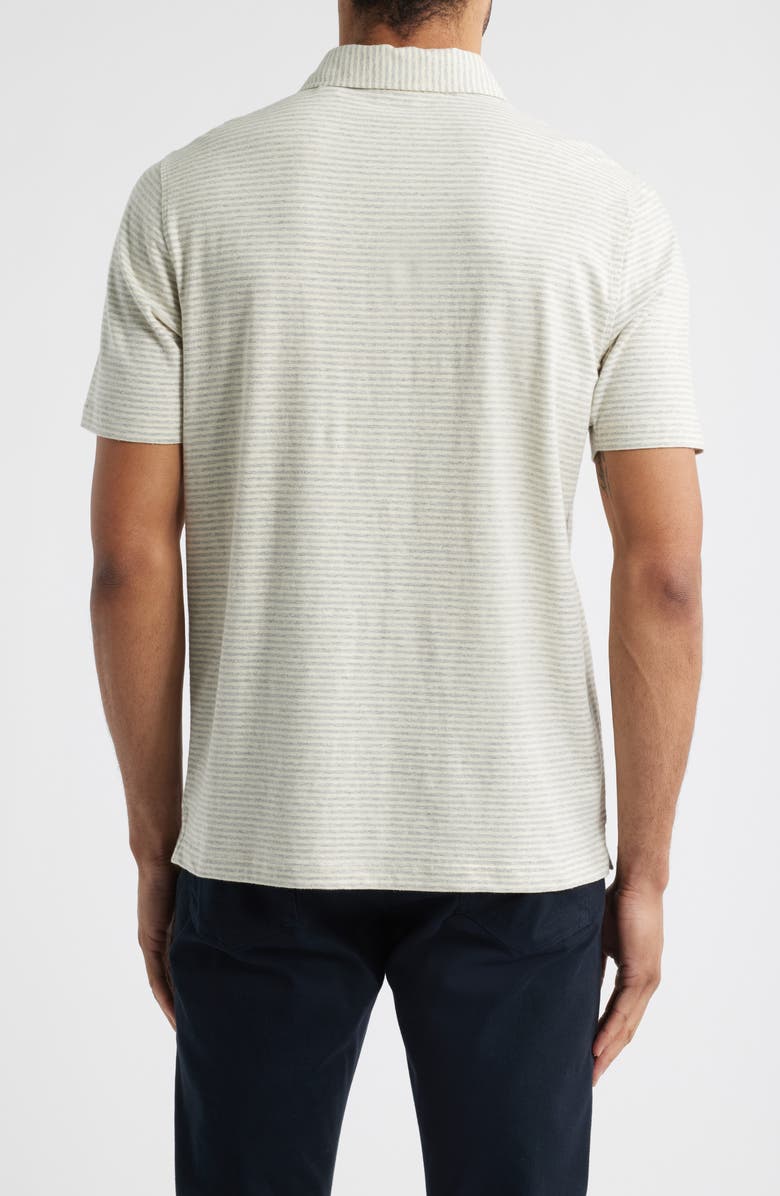 Scott Barber Stripe Linen & Cotton Polo, Alternate, color, 