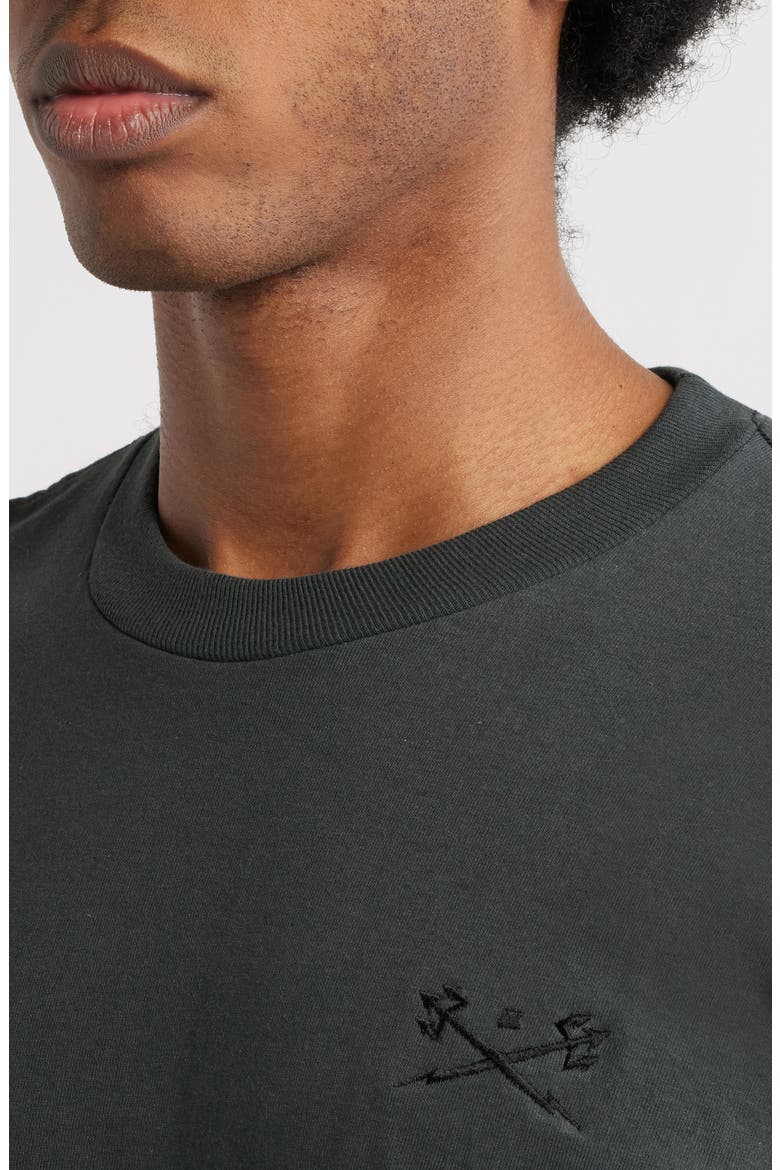 Go-To V2 Embroidered T-Shirt, Alternate, color, DUSTY BLACK