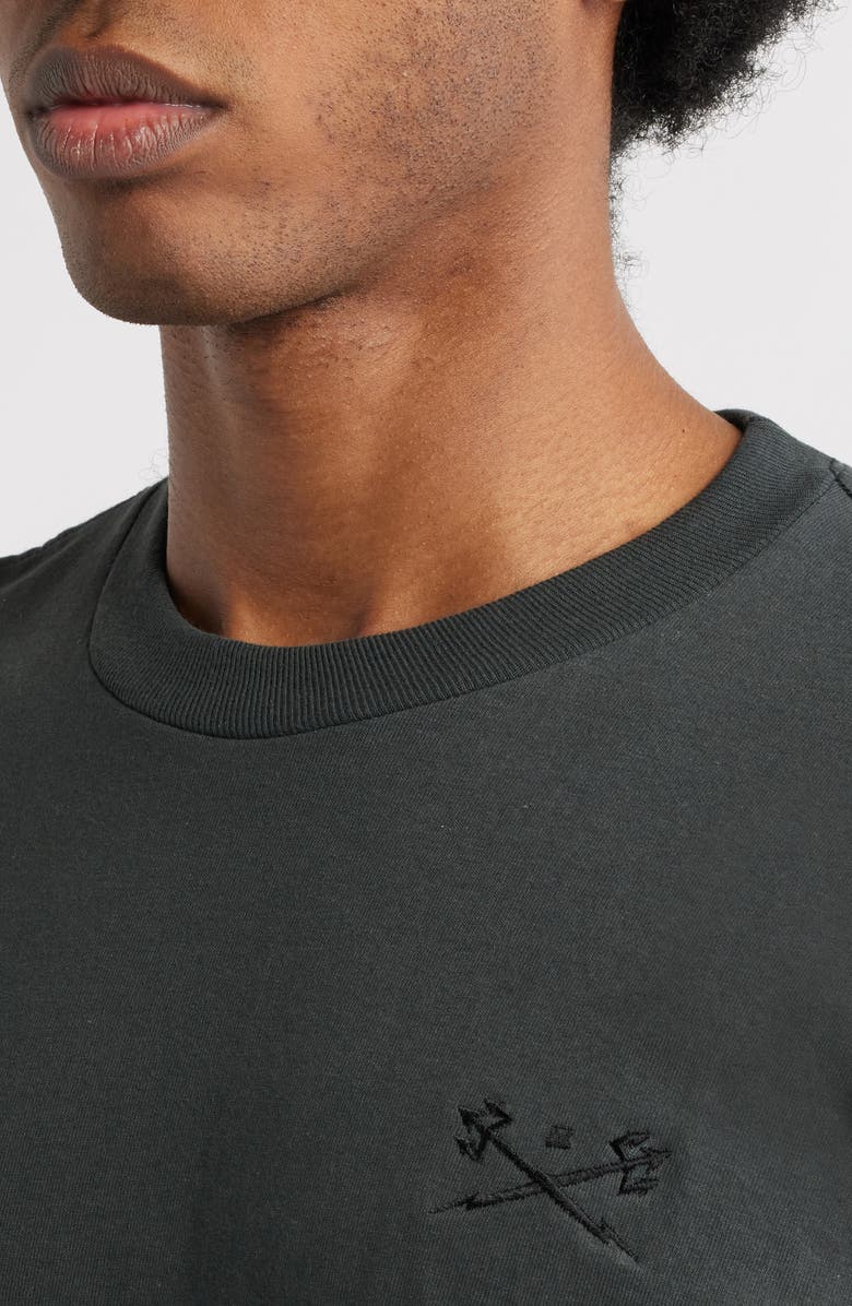 DARK SEAS Go-To V2 Embroidered T-Shirt, Alternate, color, Dusty Black