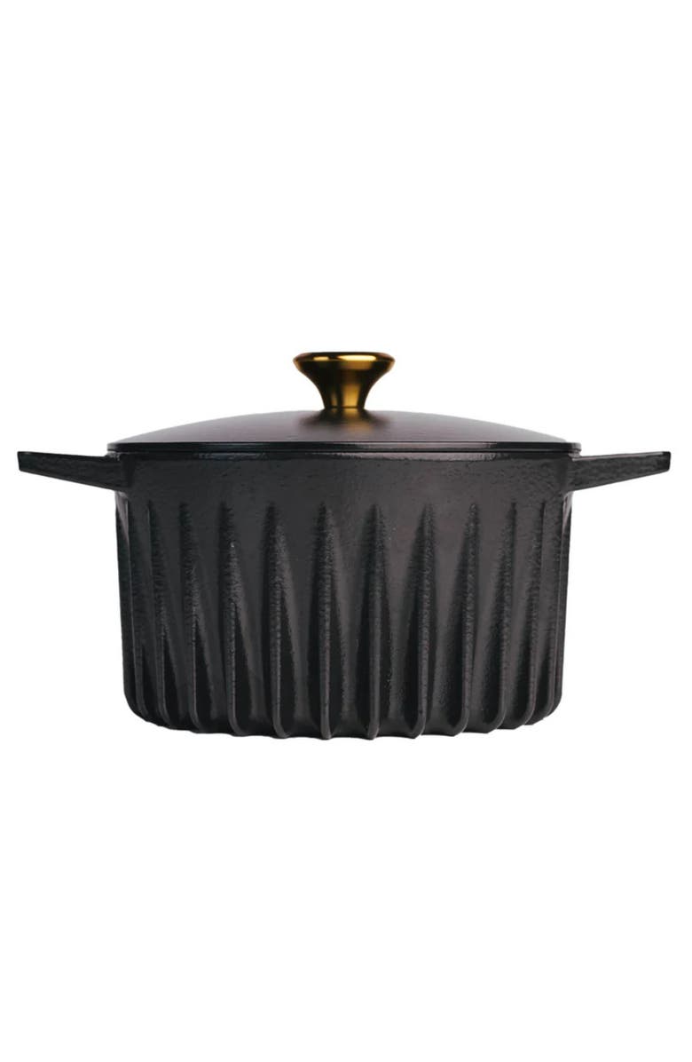 Fireup Cookware Limited FIREUP Rapid Heat Enameled Cast Iron 5.5-Quart Dutch Oven, Main, color, Caviar Black