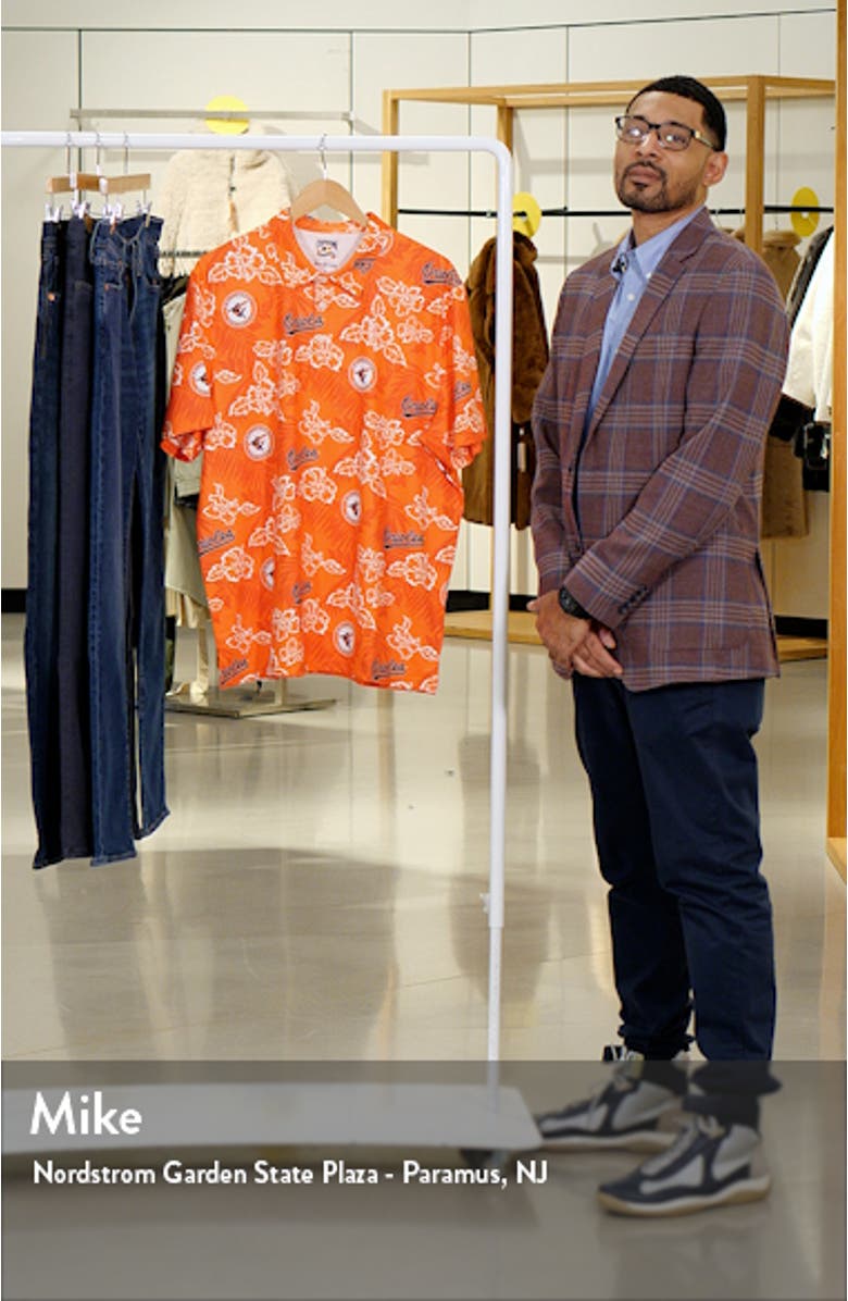 Men's Reyn Spooner Orange Baltimore Orioles Cooperstown Collection Puamana Print Polo, sales video thumbnail