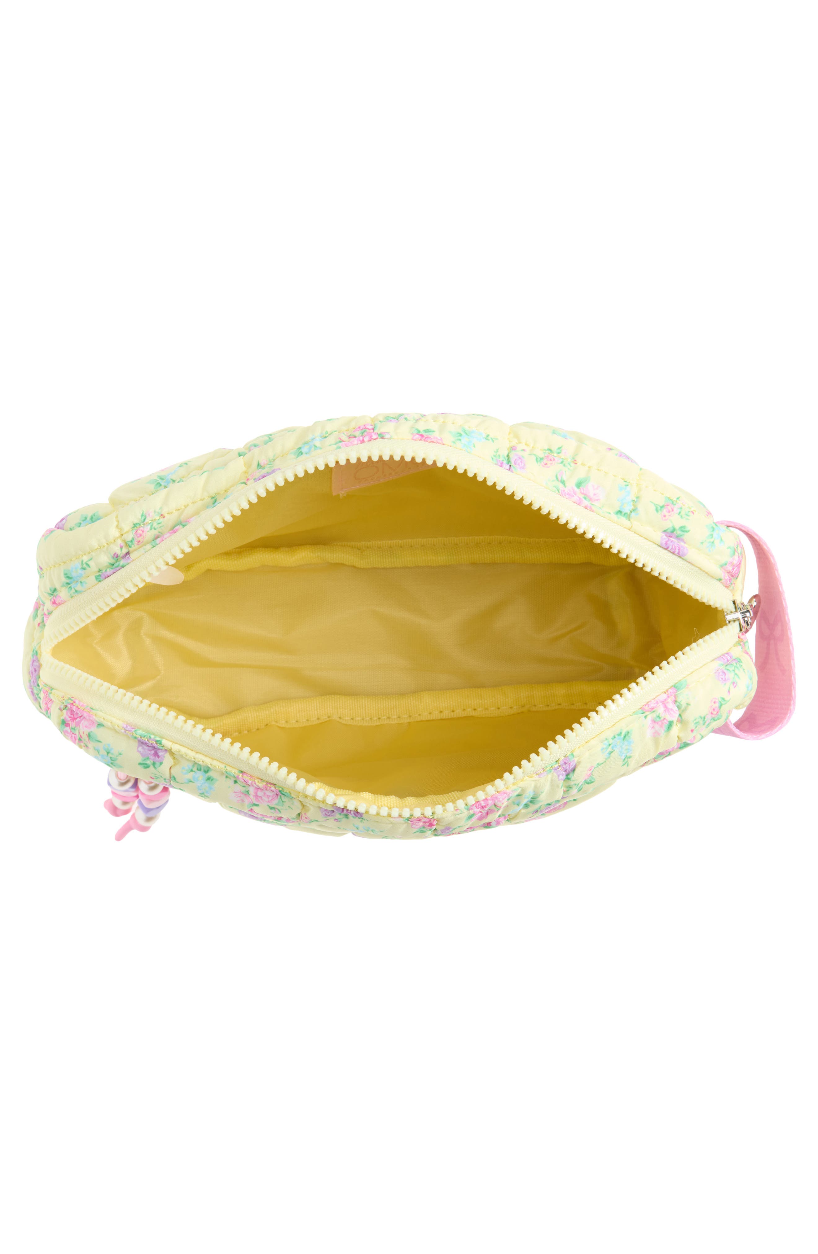 OMG Accessories Kids' Floral Print Scrunch Pouch, Alternate, color, Butter
