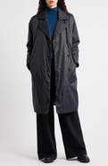Eileen Fisher High Collar Padded Longline Coat