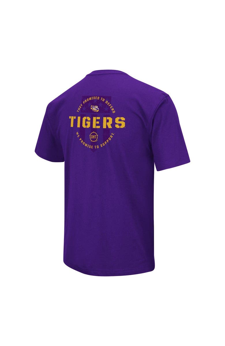COLOSSEUM Men's Colosseum Purple LSU Tigers OHT Military Appreciation T-Shirt, Alternate, color, 