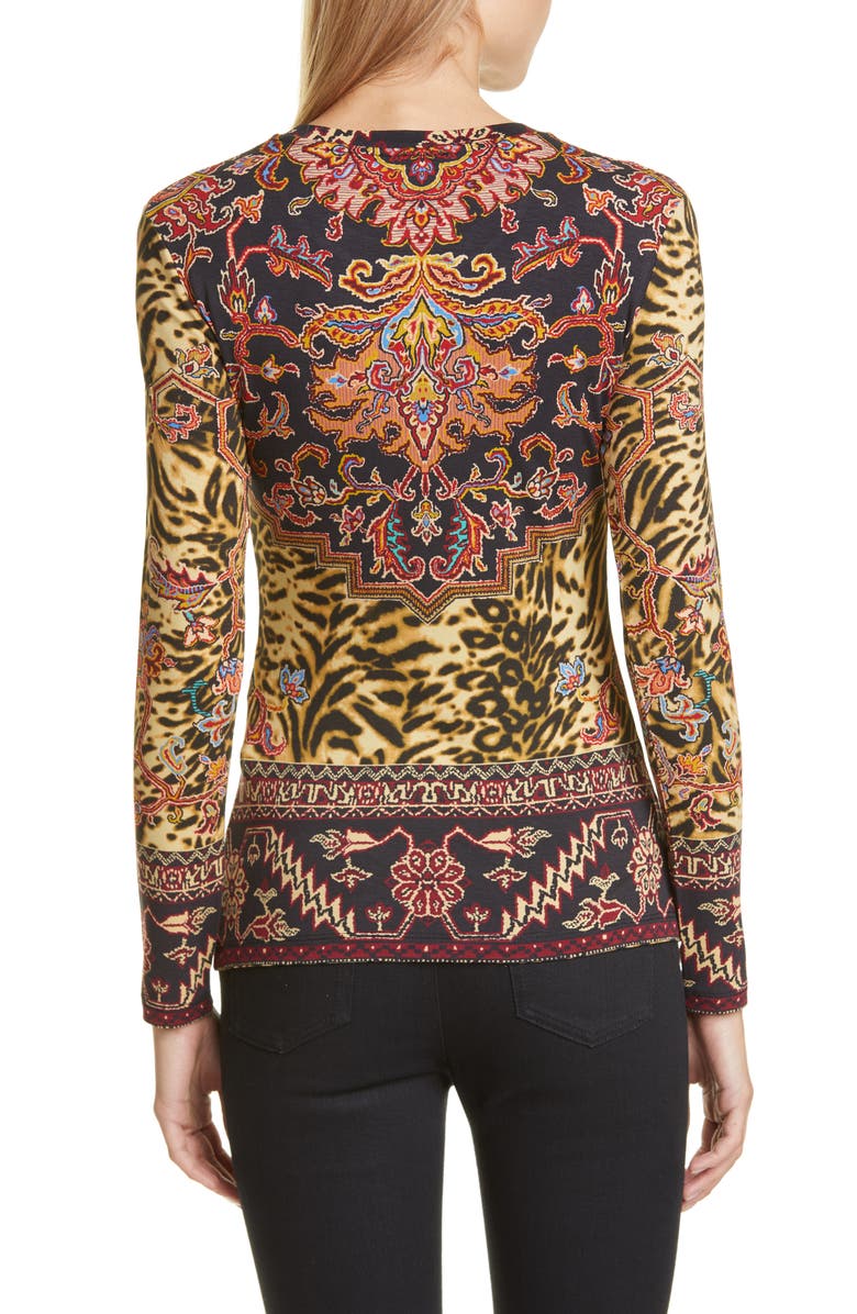 Etro Print Jersey Tee, Alternate, color,