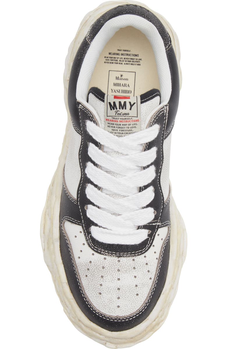Maison MIHARA YASUHIRO Wayne OG Sole Leather Sneaker, Alternate, color, Black/ White