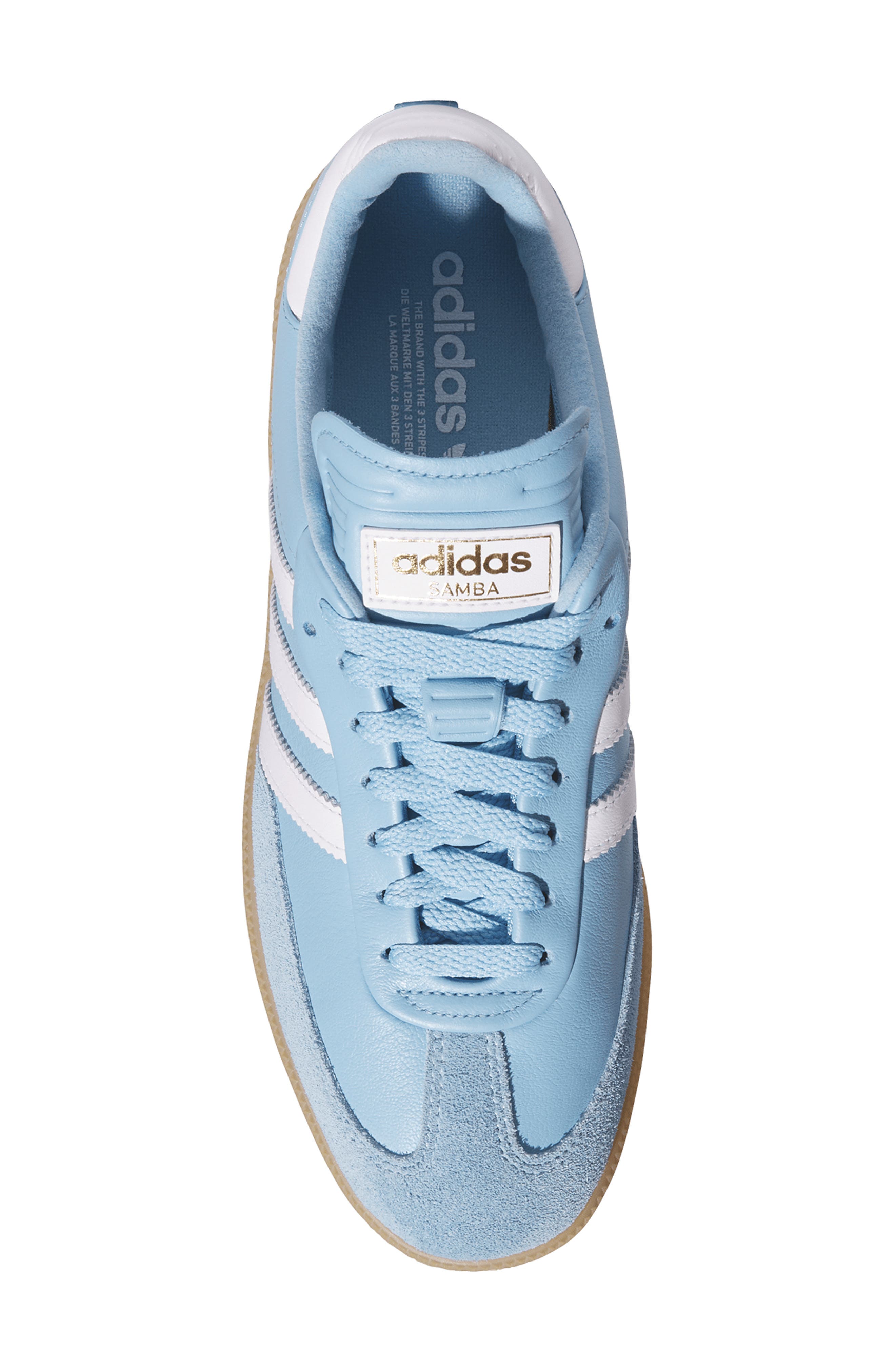 Gender Inclusive Samba Spikeless Golf Shoe, Alternate, color, WHITE/ BLUE