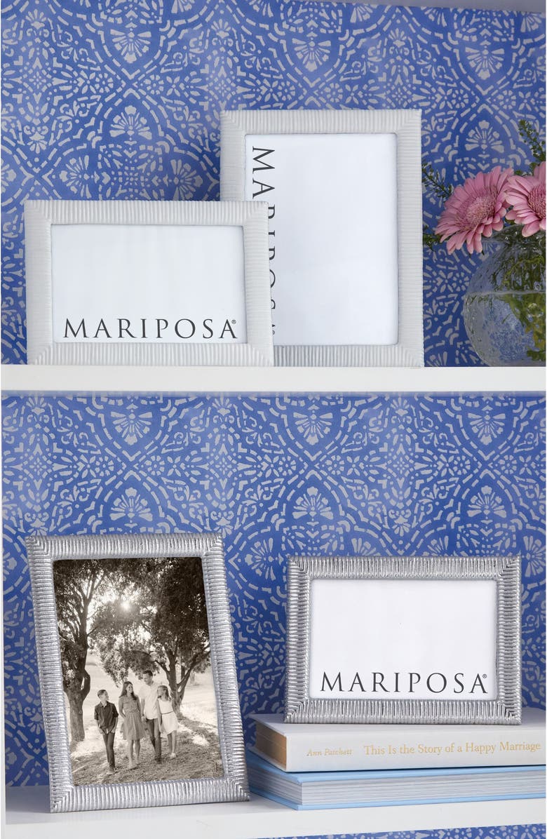 Mariposa Woven Texture 4 x 6-Inch Picture Frame, Alternate, color, White
