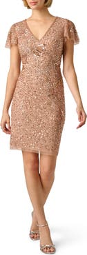 Adrianna Papell Beaded Sheath Cocktail Dress