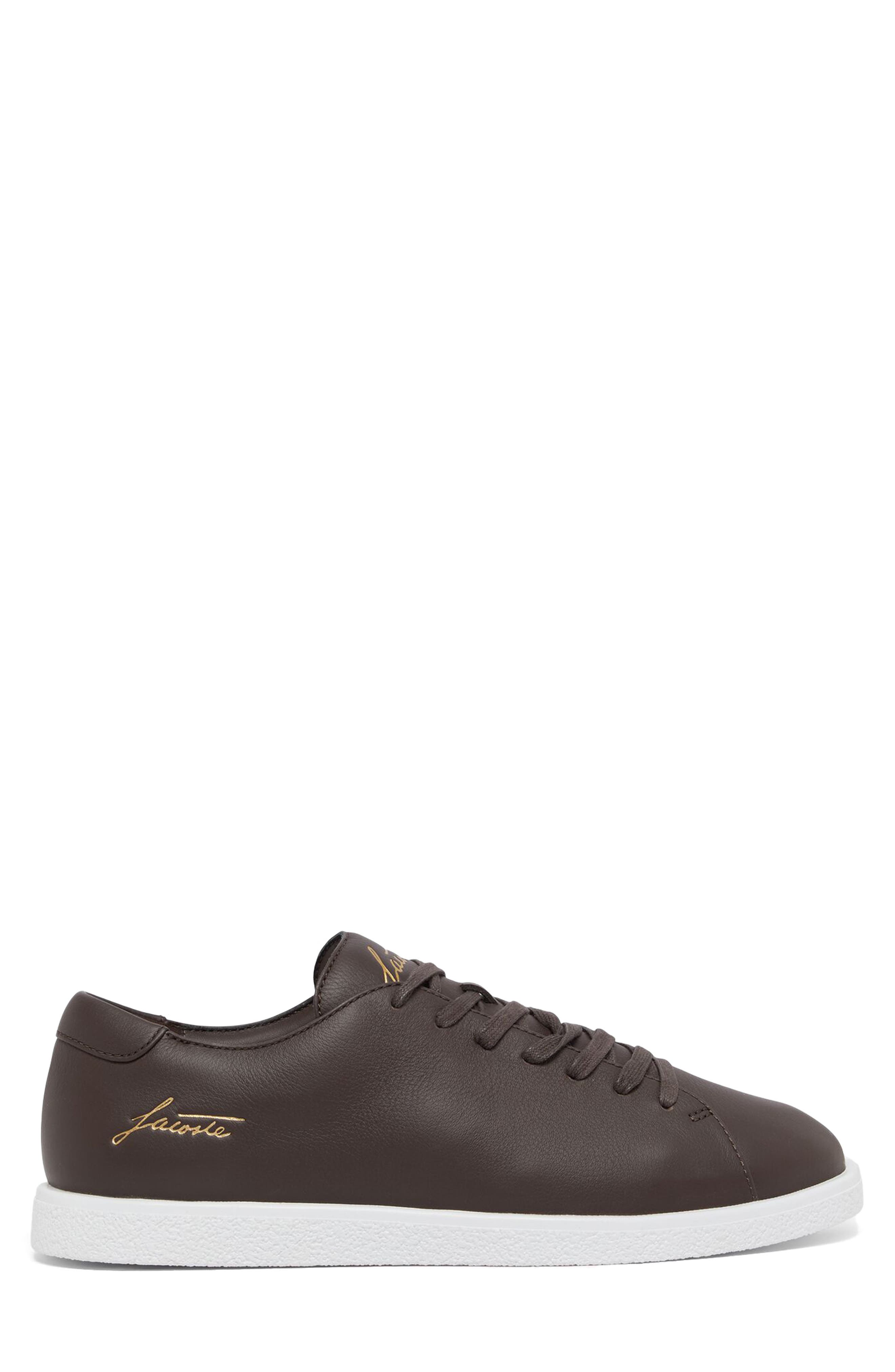 Linecourt Low Top Sneaker, Alternate, color, DARK BROWN/ WHITE