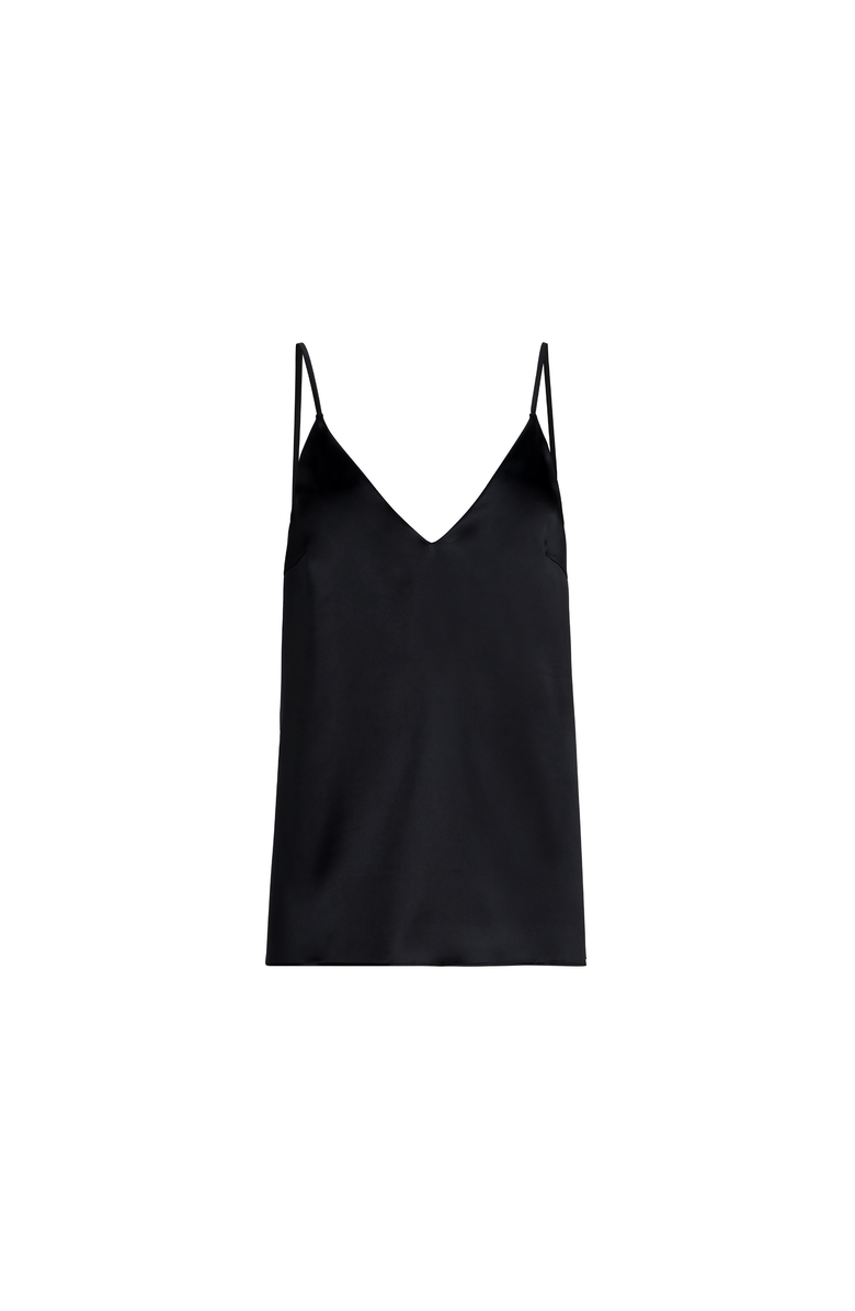 Brunello Cucinelli Stretch silk satin camisole, Alternate, color, Black