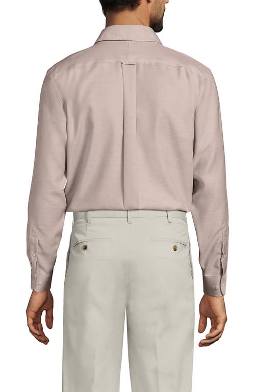 Lands' End Big And Tall Traditional Fit Pattern No Iron Supima Oxford Dress Shirt In Pink