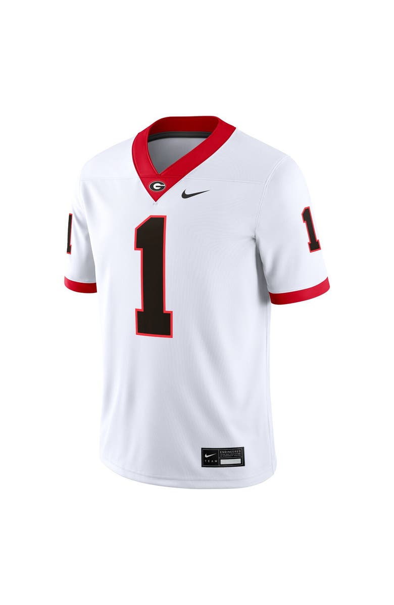 Nike Men's Nike #1 White Georgia Bulldogs Game Jersey, Alternate, color, White