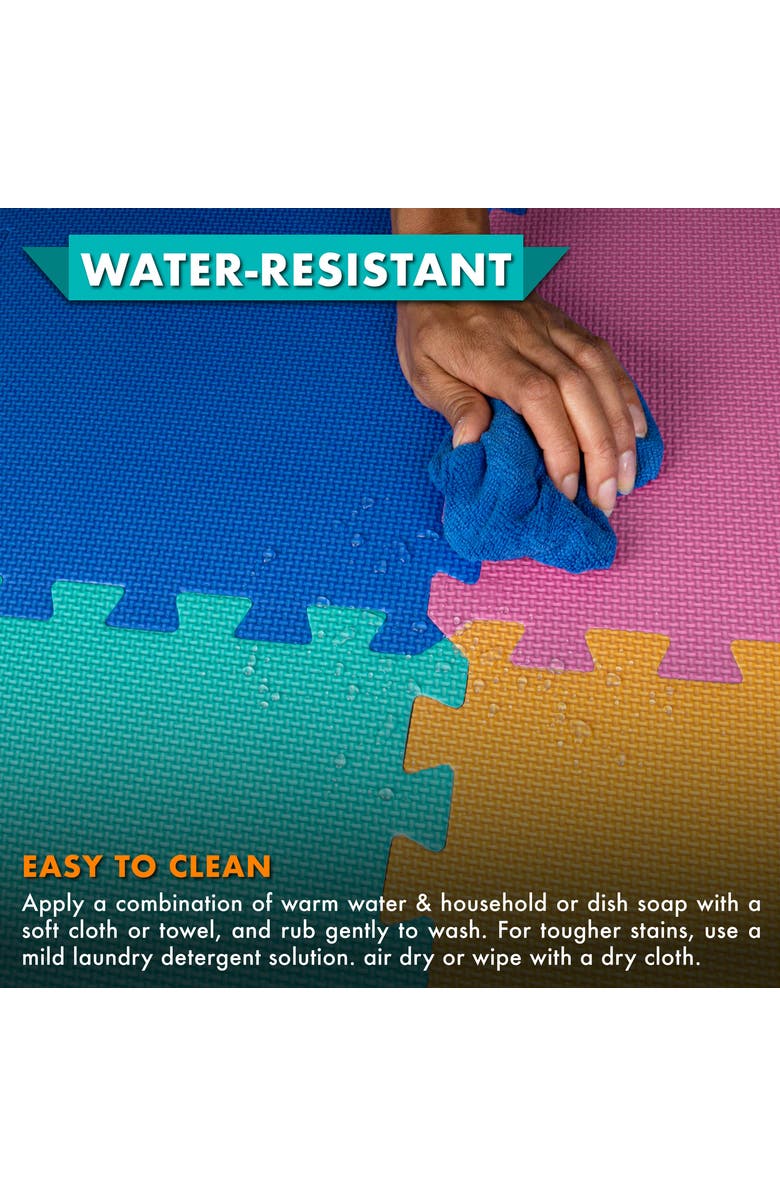 ProsourceFit Kids Solid Floor Play Mat, Alternate, color, Multicolor