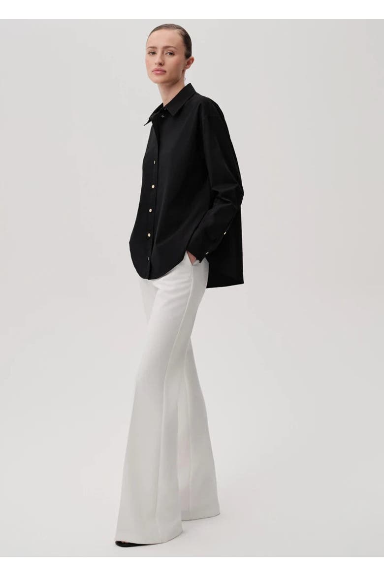 Jewel Cotton Shirt, Alternate, color, Black
