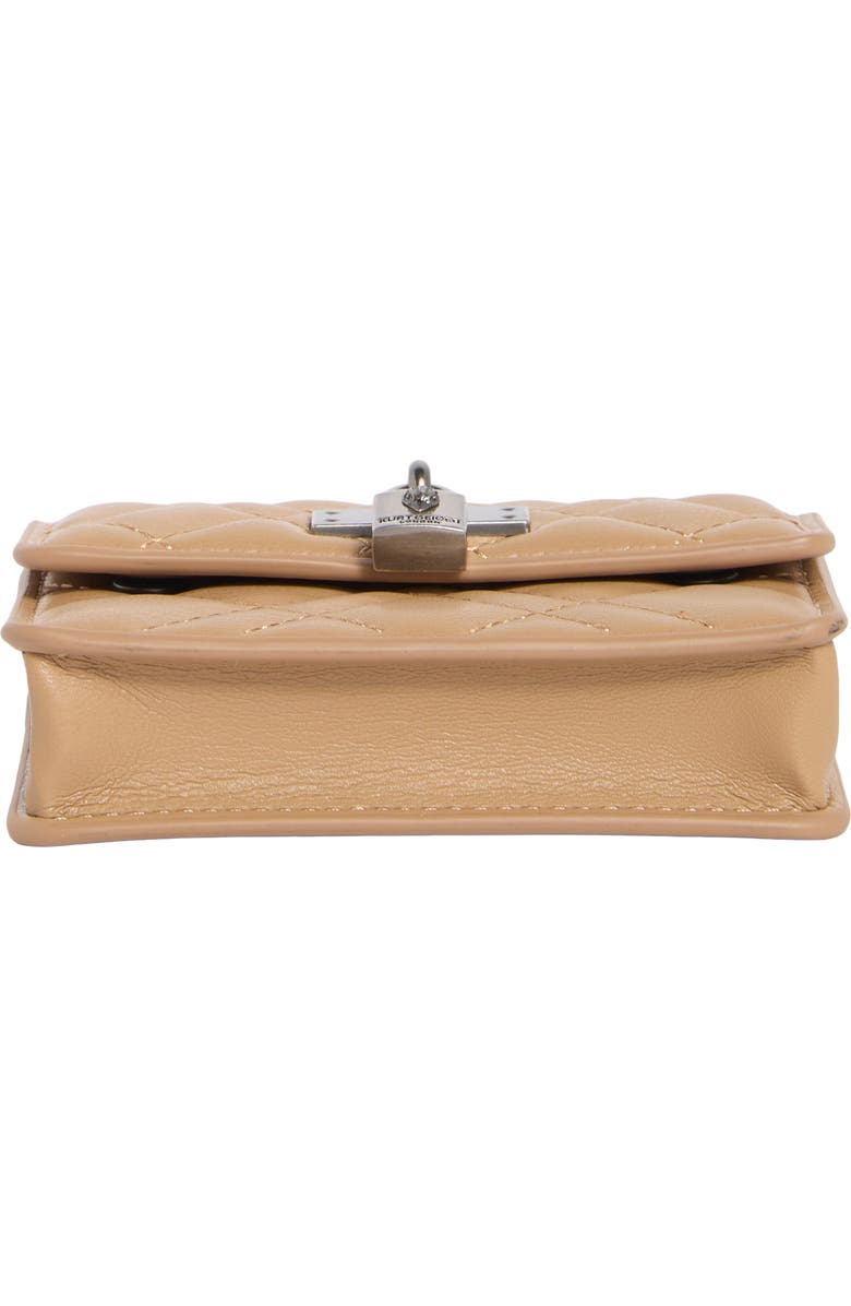 Kurt Geiger London Micro Brixton Quilted Shoulder Bag, Alternate, color, Camel