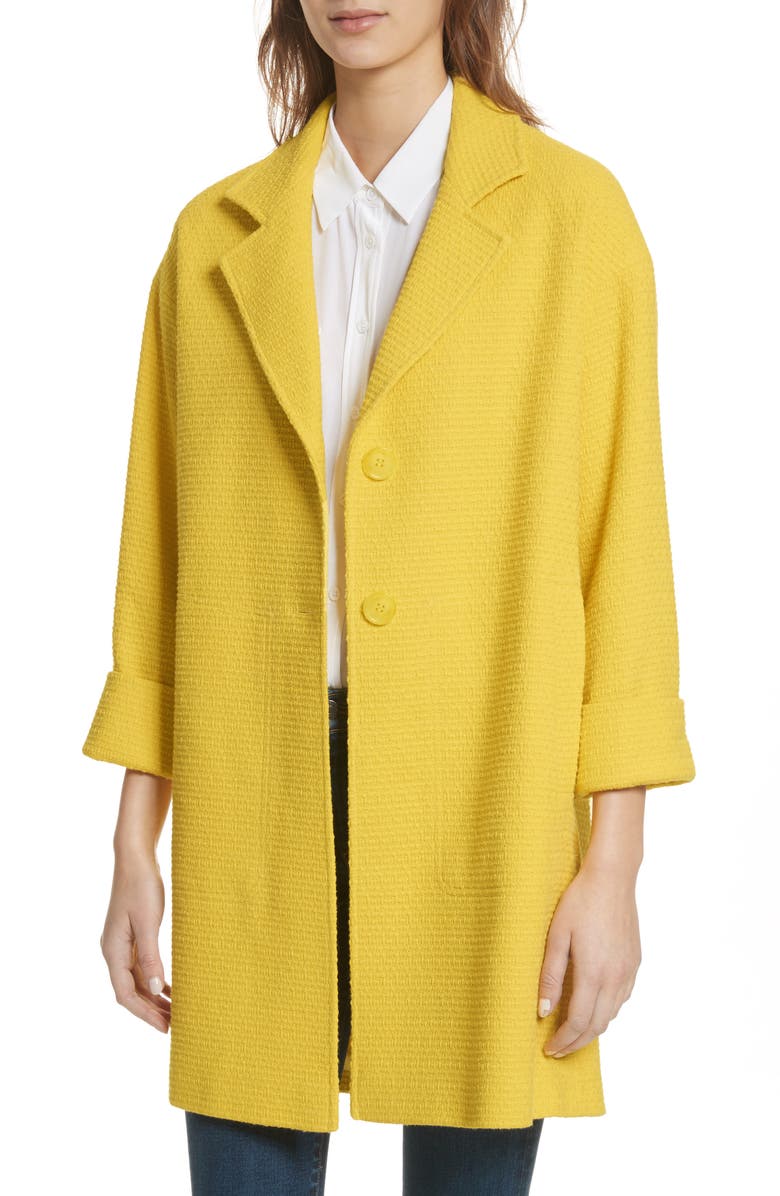 Helene Berman Rever Lapel Coat, Main, color,