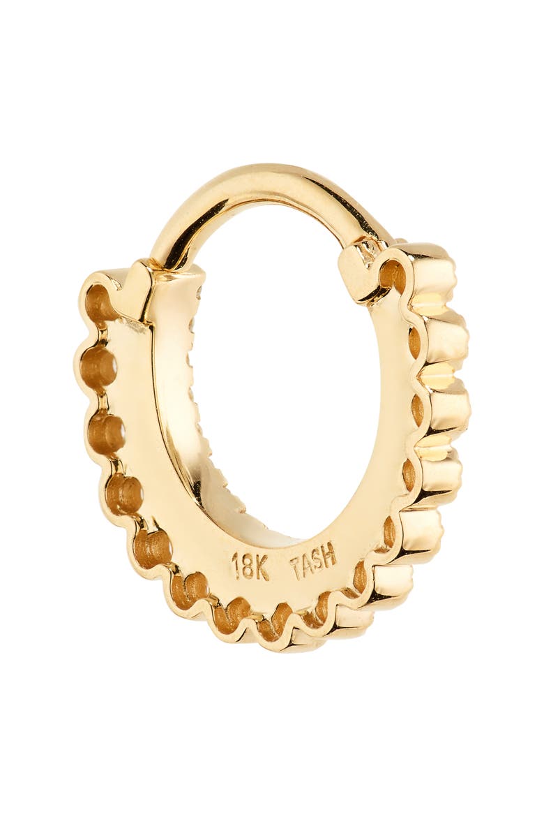 Apsara Single Diamond Hoop Earring, Alternate, color, YELLOW GOLD