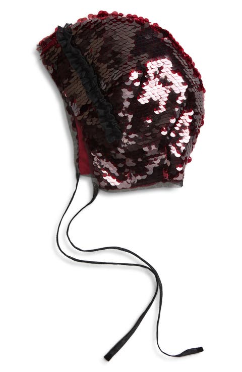 Frill Sequin Tulle Bonnet