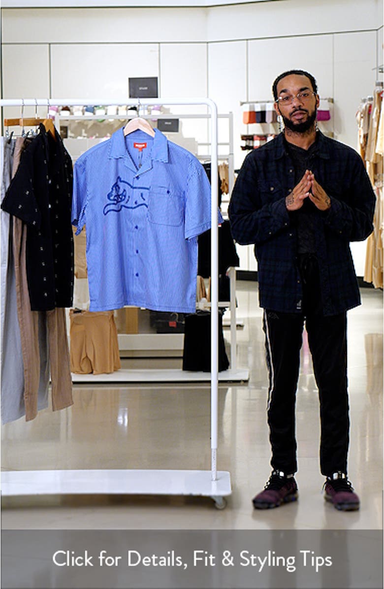 Decker Pinstripe Cotton Camp Shirt, sales video thumbnail