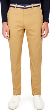 CONSTRUCT Slim Fit Solid Cotton Stretch Pants