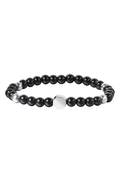 Men's Beaded Stretch Bracelet