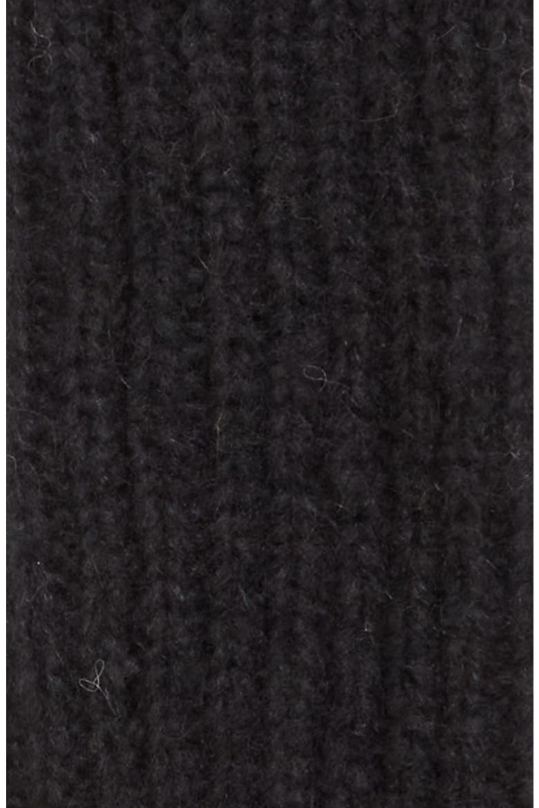 Hand Knit Fingerless Gloves, Alternate, color, BLACK