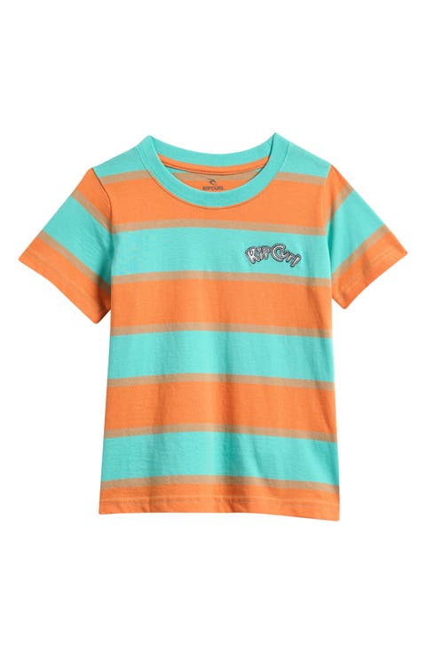 Kids' Ride the Wave Stripe Cotton T-Shirt (Toddler & Little Kid)