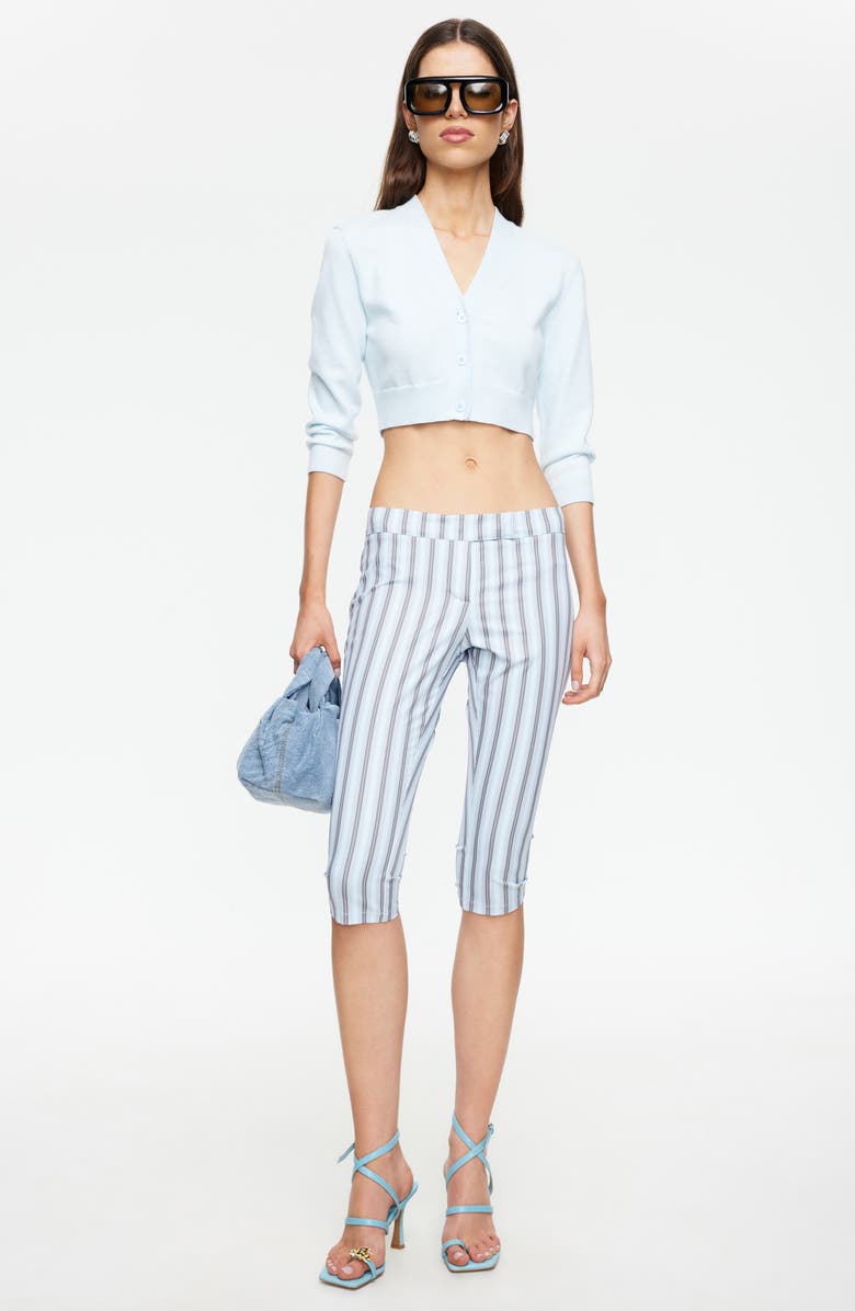 LIONESS Frost Stripe Capris, Alternate, color, Blue Stripe