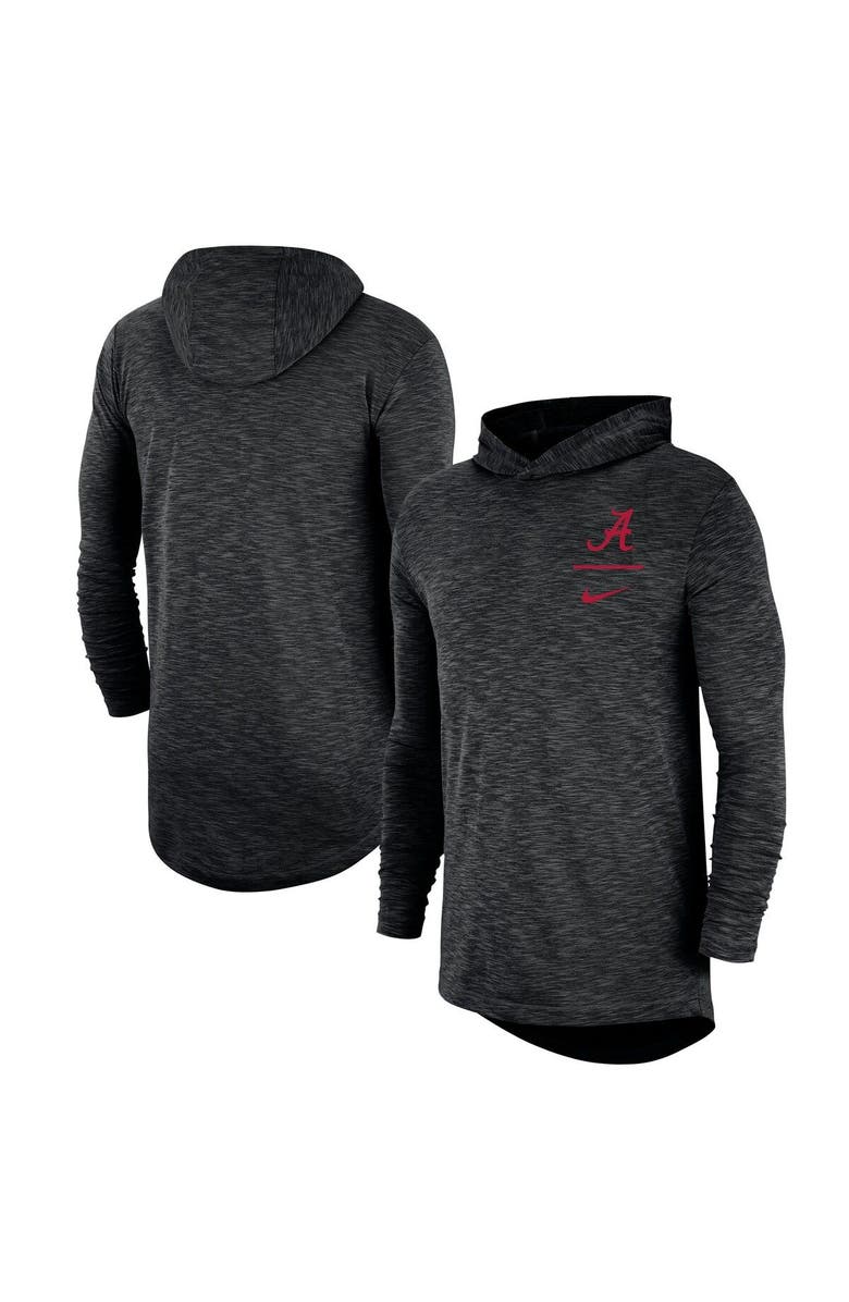 Nike Men's Nike Black Alabama Crimson Tide Slub Performance Long Sleeve Hoodie T-Shirt, Main, color, 