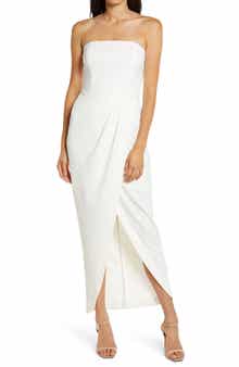WAYF The Angelique Strapless Tulip Gown
