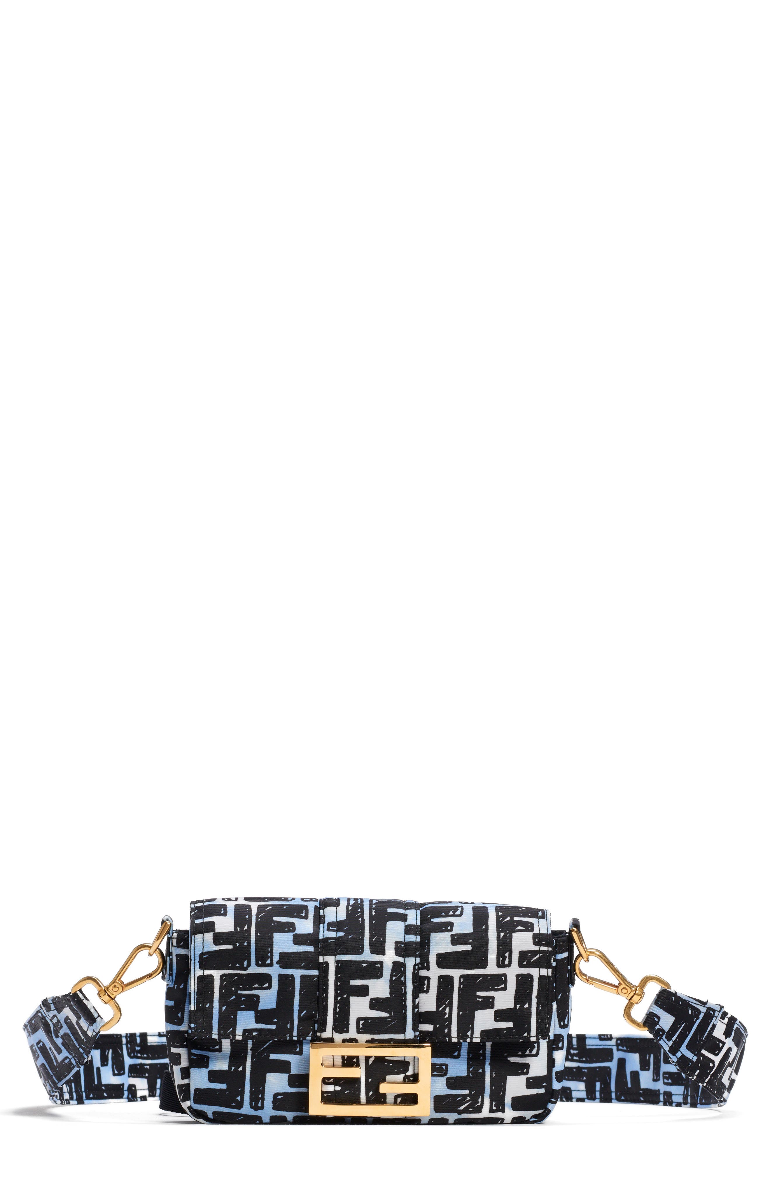 Fendi x Joshua Vides Small Baguette Convertible Nylon Belt Bag, Main, color, 