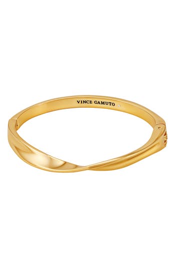 Vince Camuto Twisted Hinged Bangle Bracelet In Gold